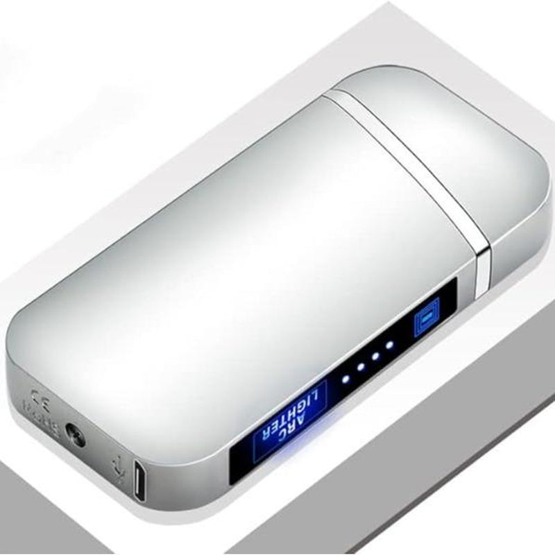 Rechargeable Electric Lighter - Dual Arc, Windproof Design with LED Battery Indicator - Perfect for Camping, BBQs, and Unique Gifts