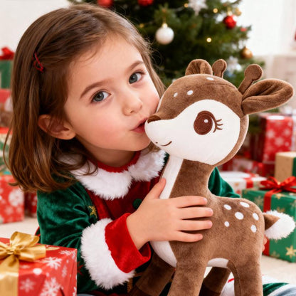 Sika Deer Doll Stuffed Animal Toys Plush Christmas Deer Christmas Decoration Christmas Toy Brawn 12"