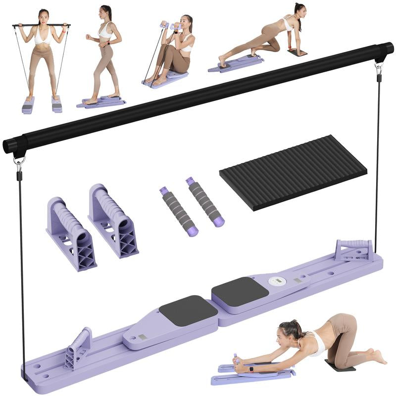 BIGWET 8-In-1 Multi-Functional Board Does It ALL! Foldable Ab Board with Elbow Support for Pilates & Planks. Your All-In-One Home Gym .Pilatesboard .Homegym