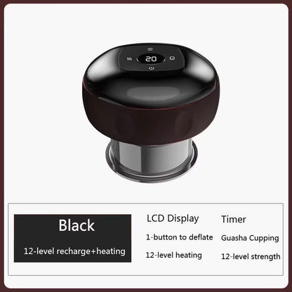 Body Cupping Scraping Massager Smart Electric Vacuum Cupping Heating Suction Cup Device for Body Back Neck Arm Massger