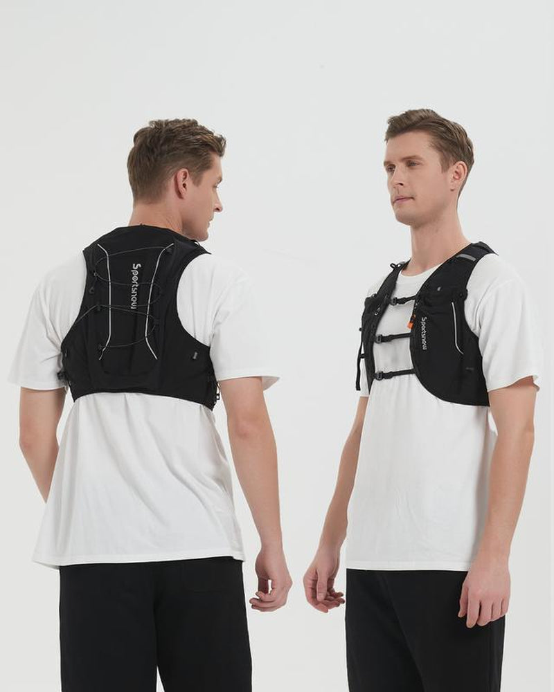 Sportsnew Running Vest for Women Men, Lightweight 10L Hydration Backpack with Waterproof Phone Pocket, 2L Water Bladder or 500Ml Soft Flasks, Breathable Pack for Hiking Trail Running Cycling Marathon Outdoor Race Bikes Road Bikes
