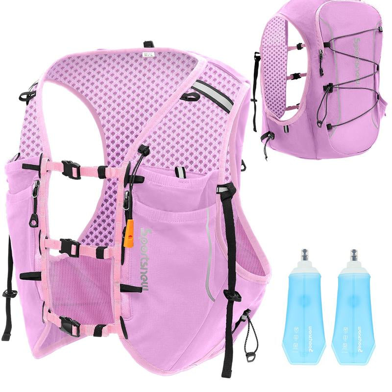 Sportsnew Running Vest for Women Men, Lightweight 10L Hydration Backpack with Waterproof Phone Pocket, 2L Water Bladder or 500Ml Soft Flasks, Breathable Pack for Hiking Trail Running Cycling Marathon Outdoor Race Bikes Road Bikes