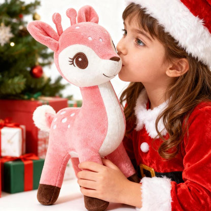Sika Deer Doll Stuffed Animal Toys Plush Christmas Deer Christmas Decoration Christmas Toy Brawn 12"