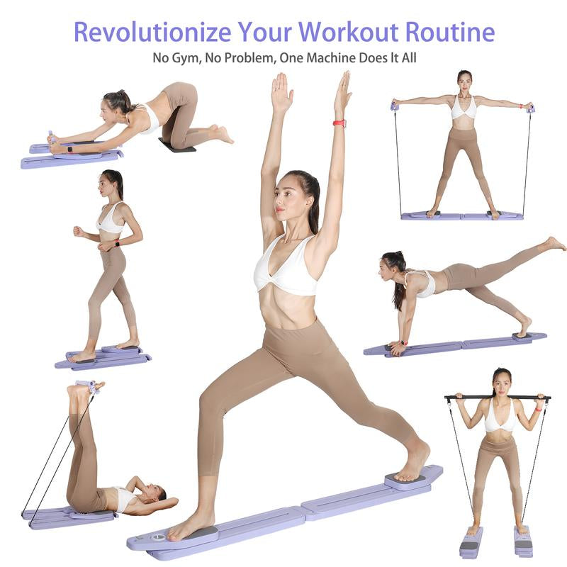 BIGWET 8-In-1 Multi-Functional Board Does It ALL! Foldable Ab Board with Elbow Support for Pilates & Planks. Your All-In-One Home Gym .Pilatesboard .Homegym