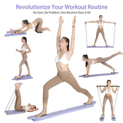 BIGWET 8-In-1 Multi-Functional Board Does It ALL! Foldable Ab Board with Elbow Support for Pilates & Planks. Your All-In-One Home Gym .Pilatesboard .Homegym