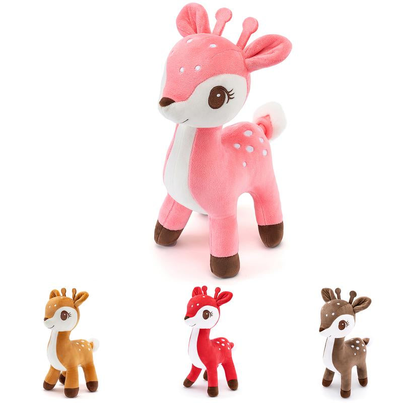 Sika Deer Doll Stuffed Animal Toys Plush Christmas Deer Christmas Decoration Christmas Toy Brawn 12"