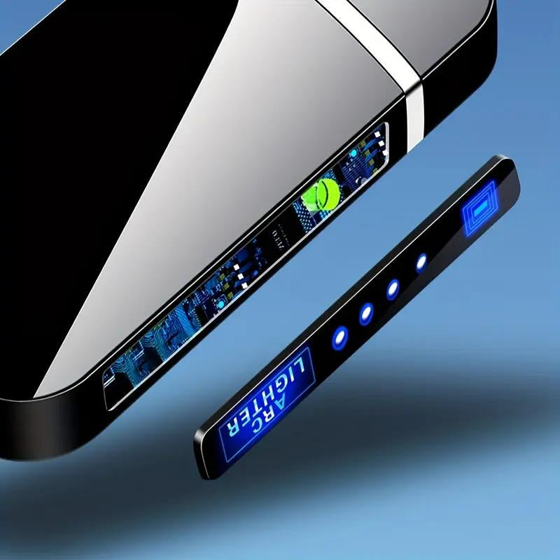 Rechargeable Electric Lighter - Dual Arc, Windproof Design with LED Battery Indicator - Perfect for Camping, BBQs, and Unique Gifts