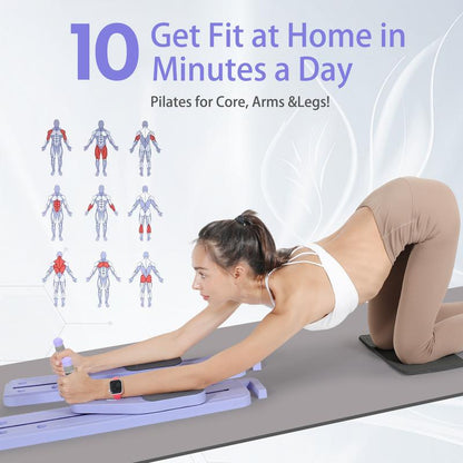 BIGWET 8-In-1 Multi-Functional Board Does It ALL! Foldable Ab Board with Elbow Support for Pilates & Planks. Your All-In-One Home Gym .Pilatesboard .Homegym