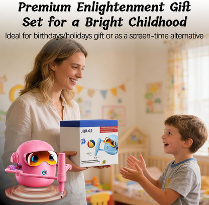 🎁 Kids Drawing Robot Set | 100 Activity Cards + 12 Pens | 🎨 Montessori Early Learning Toy | 📚 Perfect Gift Ages 3‑12