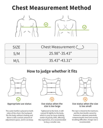 Sportsnew Running Vest for Women Men, Lightweight 10L Hydration Backpack with Waterproof Phone Pocket, 2L Water Bladder or 500Ml Soft Flasks, Breathable Pack for Hiking Trail Running Cycling Marathon Outdoor Race Bikes Road Bikes