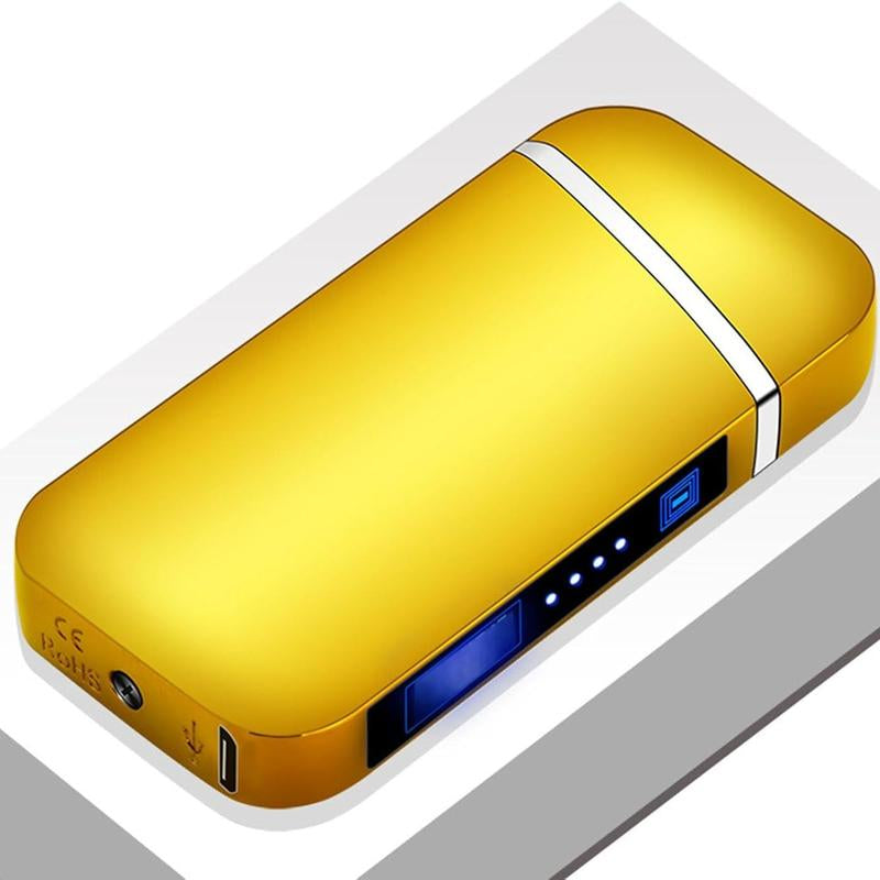 Rechargeable Electric Lighter - Dual Arc, Windproof Design with LED Battery Indicator - Perfect for Camping, BBQs, and Unique Gifts