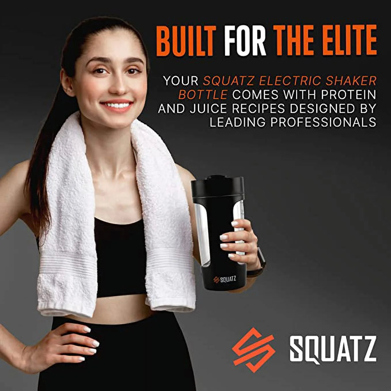 Elevate Your Fitness Game with the 22Oz Electric Shaker Bottle - Automatic Blending Flask for Protein, USB-Rechargeable and Leak-Proof (Black)