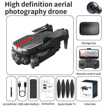 Aerial Drone 2025 C13S Pro GPS Drone 4K UHD EIS Camera 5G Wifi FPV Brushless Motors Optical Flow Obstacle Avoidance Auto Return 360° Stunt Roll Easy Play One Click Automatic 【C13S】Two Batteries