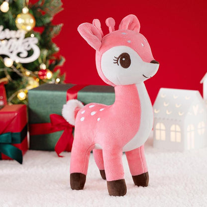 Sika Deer Doll Stuffed Animal Toys Plush Christmas Deer Christmas Decoration Christmas Toy Brawn 12"
