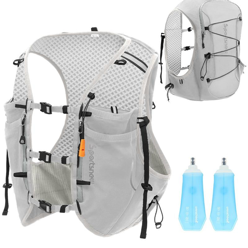 Sportsnew Running Vest for Women Men, Lightweight 10L Hydration Backpack with Waterproof Phone Pocket, 2L Water Bladder or 500Ml Soft Flasks, Breathable Pack for Hiking Trail Running Cycling Marathon Outdoor Race Bikes Road Bikes