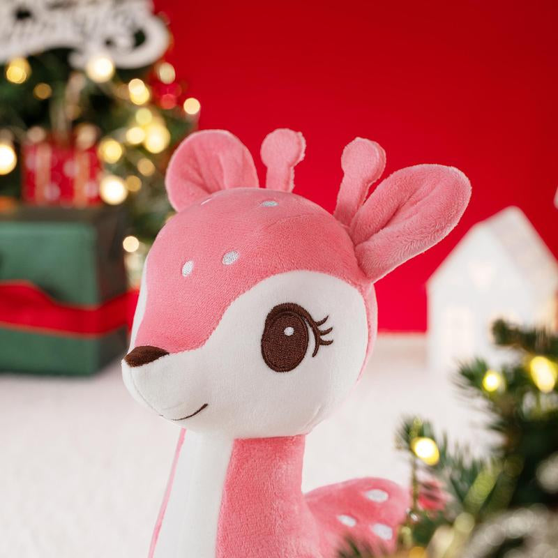 Sika Deer Doll Stuffed Animal Toys Plush Christmas Deer Christmas Decoration Christmas Toy Brawn 12"