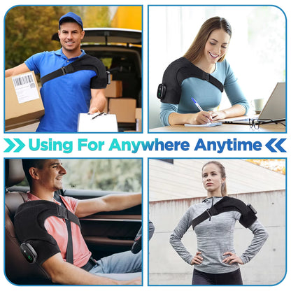 Heated Shoulder Massager Machine Eletric Vibration Heating Shoulder Massage Heater Belt Arm Hand Relaxation Pad Warmer