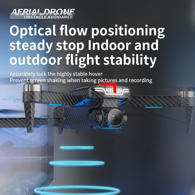 Aerial Drone 2025 C13S Pro GPS Drone 4K UHD EIS Camera 5G Wifi FPV Brushless Motors Optical Flow Obstacle Avoidance Auto Return 360° Stunt Roll Easy Play One Click Automatic 【C13S】Two Batteries