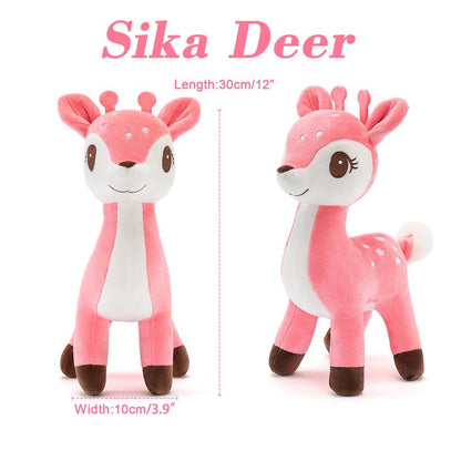Sika Deer Doll Stuffed Animal Toys Plush Christmas Deer Christmas Decoration Christmas Toy Brawn 12"